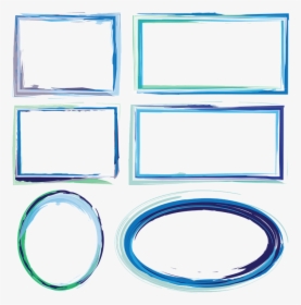 Frames, Borders, Watercolor Frames, Decorative, Blue - Frame Png Blue Background, Transparent Png, Transparent PNG