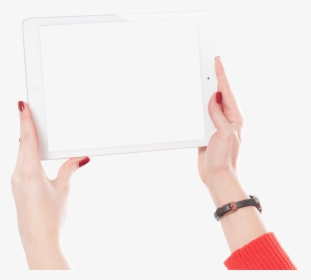 Transparent Office Woman Png - Hands Holding Ipad Png, Png Download, Transparent PNG