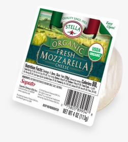Organic Fresh Mozzarella Cheese - Stella Organic Fresh Mozzarella, HD Png Download, Transparent PNG