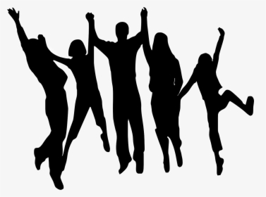 Young People Silhouette Png - Happy People Clip Art, Transparent Png, Transparent PNG