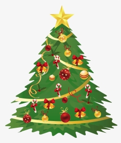 Christmas Tree Clipart Transparent Background - Christmas Tree Illustration Free, HD Png Download, Transparent PNG