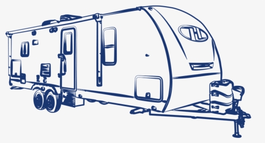 Travel Trailer - Drawing Of A Travel Trailer, HD Png Download, Transparent PNG