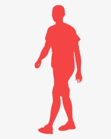 Red Man Walking Silhouettes, HD Png Download, Transparent PNG