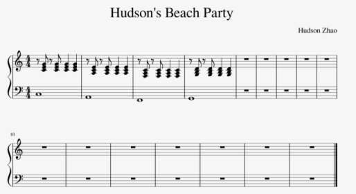 Hudson S Beach Party Sheet Music Composed By Hudson - Cara Sposa, HD Png Download, Transparent PNG