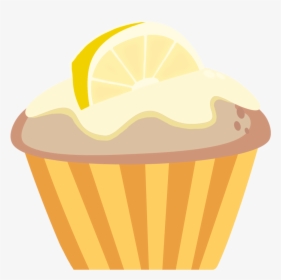 Transparent Cupcake Vector Png - Lemon Muffin Png, Png Download, Transparent PNG