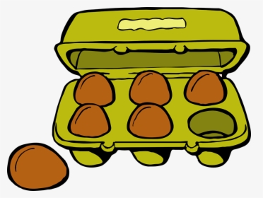 Eggs, Carton, Gold, Brown, Food, Breakfast, Box, Shells - Clip Art Carton Of Eggs, HD Png Download, Transparent PNG