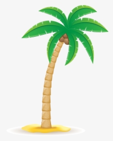 Transparent Palm Tree Leaf Clipart - Clip Art Coconut Tree Png, Png Download, Transparent PNG