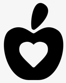 Healthy Food Symbol Of An Apple With A Heart - Letter O As An Apple, HD Png Download, Transparent PNG