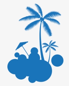 Blue Coconut Tree Little Euclidean Vector Fresh Clipart, HD Png Download, Transparent PNG