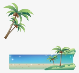 Transparent Coconut Tree Vector Png - Graphic Poster Palm Trees, Png Download, Transparent PNG
