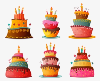 Vector Chocolate Birthday Cake Cupcake Cartoon Clipart - Transparent Birthday Cake Vector, HD Png Download, Transparent PNG