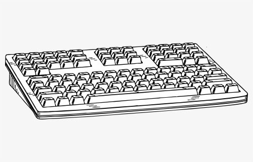 Computer Keyboard Black And White Clipart Kid - Computer Keyboard Clipart, HD Png Download, Transparent PNG