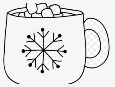 Hot Chocolate X Clipart Steam Black And White Transparent - Hot Cocoa Clipart Black And White, HD Png Download, Transparent PNG