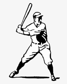 Baseball Batter Swing Black And White, HD Png Download, Transparent PNG