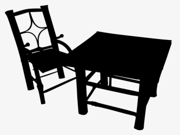 Bamboo Furniture Silhouette - Old Tables And Chairs Png, Transparent Png, Transparent PNG