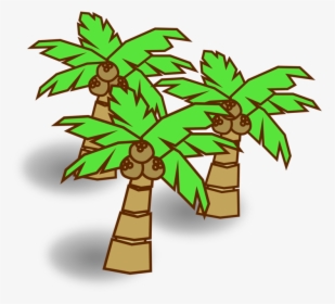 Coconut Tree Map Cartoon, HD Png Download, Transparent PNG