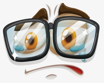 Sad Face With Glasses, HD Png Download, Transparent PNG