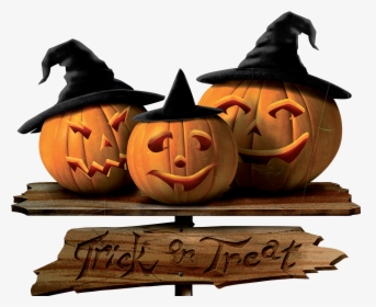 Picture Halloween Sign Trick Trick Or Treating Costume - Halloween Pumpkin Transparent Background, HD Png Download, Transparent PNG
