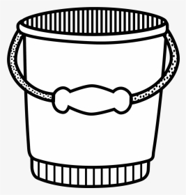 Black And White Clipart Of Water Bucket - Bucket Black And White Clipart, HD Png Download, Transparent PNG