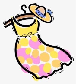 Vector Illustration Of Dress Clothing Garment On Clothes - Textile Clip Art, HD Png Download, Transparent PNG