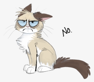 Grumpy Cat By On @ Grumpy Cat - Cat, HD Png Download, Transparent PNG