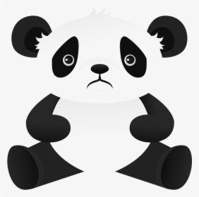 Sad-panda - Cartoon, HD Png Download, Transparent PNG