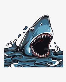 Shark Attack Drawing, HD Png Download, Transparent PNG