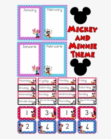 Free Mickey And Minnie Theme - Mickey Mouse Months Of The Year, HD Png Download, Transparent PNG