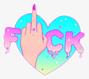 #fuck #pastel #goth #pastelgoth #grunge Fingers #heart - Pastel Goth Transparent, HD Png Download, Transparent PNG