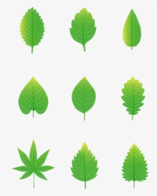 Simplicity Cartoon Green Leaves Elements Png And Vector - Clip Art, Transparent Png, Transparent PNG