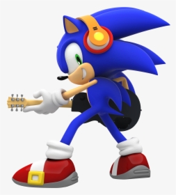 Le Ts Go Playing Música With Me Too - Sonic The Hedgehog Wearing Headphones, HD Png Download, Transparent PNG