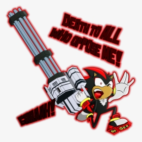 Shadow With Gatling Gun, HD Png Download, Transparent PNG