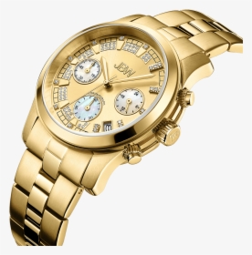 Jbw Alessandra Jb 6217 E Gold Gold Diamond Watch Angle - Analog Watch, HD Png Download, Transparent PNG