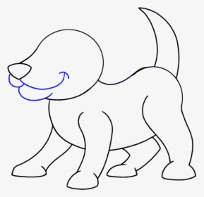 How To Draw Cartoon Dog - Drawing, HD Png Download, Transparent PNG