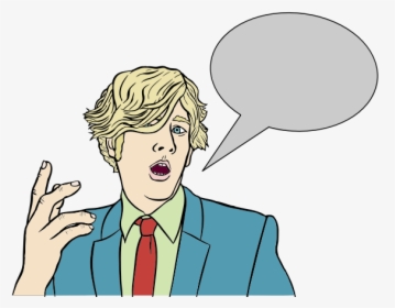 Blond Man With Speech Bubble - Cartoon With Speech Bubble, HD Png Download, Transparent PNG