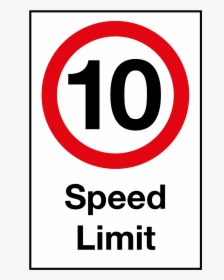 10mph Speed Limit Sign   Title 10mph Speed Limit Sign - Speed Signs, HD Png Download, Transparent PNG