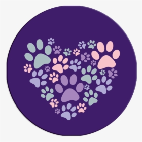 Heart With Paws   Class - Circle, HD Png Download, Transparent PNG