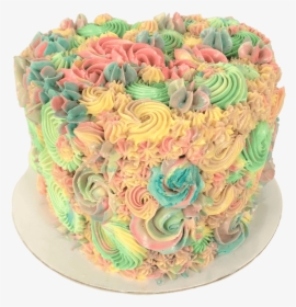 Pastel Swirl Heart Cake 4   Class - Buttercream, HD Png Download, Transparent PNG