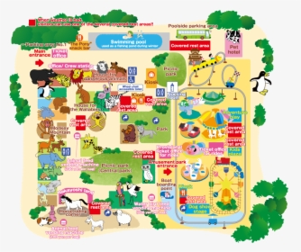 The Amusement Park Along With The Zoo Is For Children - Map Japan Zoo, HD Png Download, Transparent PNG