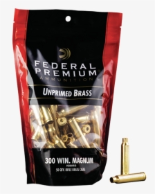 Federal Gold Medal Unprimed Brass 300 Win Mag, 50rd/bag - Federal Premium Ammunition, HD Png Download, Transparent PNG