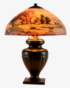 Handel Scenic Reverse Painted Table Lamp, HD Png Download, Transparent PNG