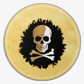 Ull & Crossbones Pirate Map Bass Drum Head Decal - Secret De Pepsi, HD Png Download, Transparent PNG