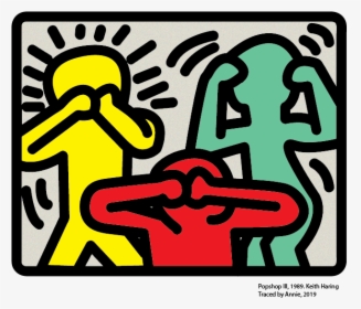 Keith Haring See No Evil Hear No Evil Speak No Evil, HD Png Download, Transparent PNG
