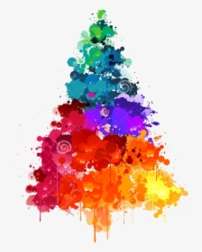 Christmas Xmas Tree Multicolor, HD Png Download, Transparent PNG