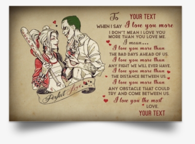 Harley Quinn And Joker Love Poster, HD Png Download, Transparent PNG