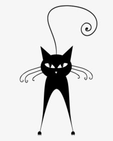Black Cat Kitten Silhouette Clip Art, HD Png Download, Transparent PNG