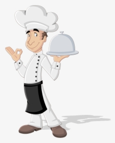 Serving Waiter Catering Industry Chef Cartoon Background - Cartoon Chef Cooking Png, Transparent Png, Transparent PNG