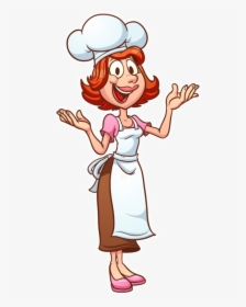 Vector Clipart Fish Chef Hat Svg Royalty Free Library - Female Chef Cartoon Png, Transparent Png, Transparent PNG