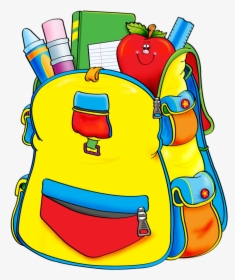 Blue School Backpack Png Clipart - School Bag Clipart Png, Transparent Png, Transparent PNG
