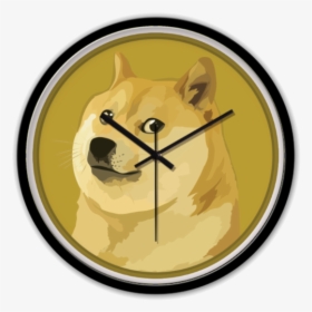 Doge Shiba Silent Wall Clock Whale Apparel - Dogecoin, HD Png Download, Transparent PNG